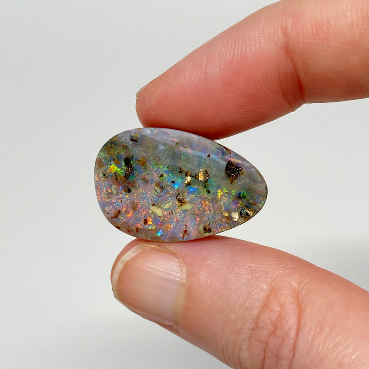 20.23 Ct pink, orange and green boulder opal