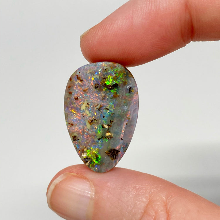20.23 Ct pink, orange and green boulder opal