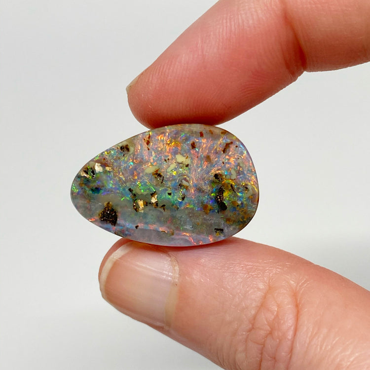 20.23 Ct pink, orange and green boulder opal