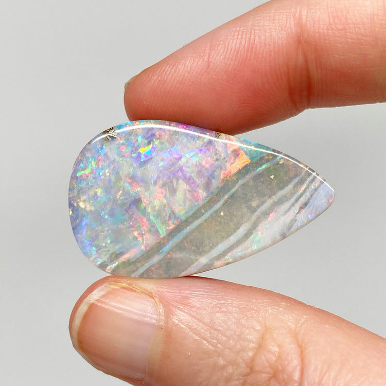 32.96 Ct large teardrop boulder opal