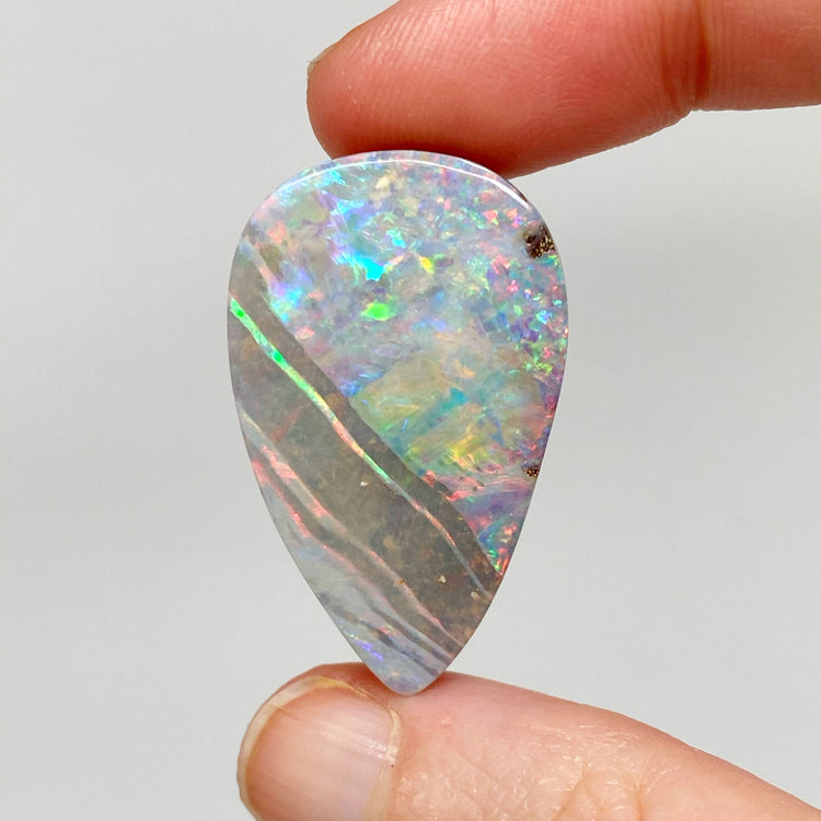 32.96 Ct large teardrop boulder opal