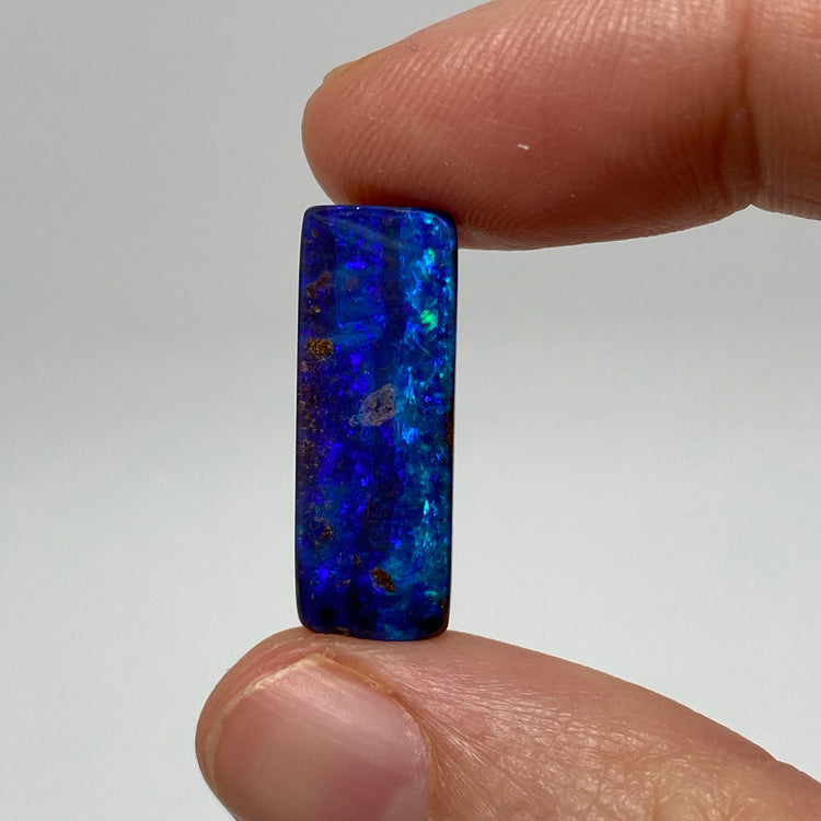 9.17 Ct blue rectangle boulder opal